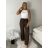 Kalhoty letní dlouhé dámské AURORA (S/M/L ONE SIZE) ITALSKÁ MÓDA IMPNF261093/DUR S/M/L bílá