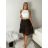 Sukně letní s páskem dámské (S/M/L ONE SIZE) ITALSKÁ MÓDA IMPMNC263172-1/DUR S/M/L hnědá světlá