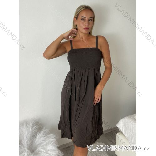 Šaty letní na ramínka dámské (S/M/L ONE SIZE) ITALSKÁ MÓDA IMPMNC265659
