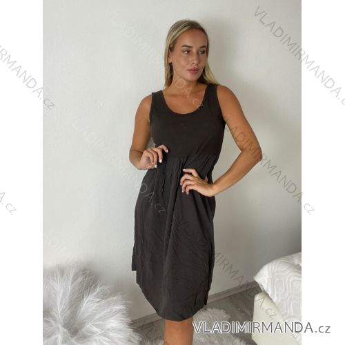 Women's Long Chiffon Short Sleeve Dress (S/M ONE SIZE) ITALIAN FASHION IMWGS231048