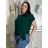 Tunika oversize s uzlom krátky rukáv dámska (S/M/L ONE SIZE) TALIANSKA MÓDA IM425280/DU