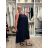 Sommerkleid oval Kurzarm Damen Übergröße (50/52/54 Einheitsgröße) ITALIAN FASHION IM425011 50/52/54 schwarz