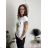 T-Shirt Kurzarm Frauen (UNI S-M) ITALIENISCHE MODE IMM20330 weiß S / M / L