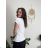 T-Shirt Kurzarm Frauen (UNI S-M) ITALIENISCHE MODE IMM20330 weiß S / M / L