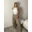 Kalhoty dlouhé elegantní dámské JITKA (S/M/L ONE SIZE) ITALSKÁ MÓDA IM426070/DUR světle hnědá S/M/L