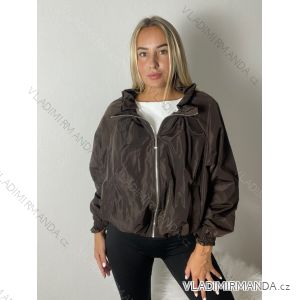 Bunda lehká šusťáková oversize dlouhý rukáv dámská PARI (S/M/L/XL ONE SIZE) ITALSKÁ MÓDA IMWTM260009/DUR