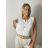 Women's Long Chiffon Short Sleeve Dress (S/M ONE SIZE) ITALIAN FASHION IMWGS231048 S / M / L white