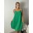 Women's Elegant Summer Lace Sleeveless Dress (S/M ONE SIZE) ITALIAN FASHION IM923050 S / M / L green