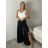 Nohavice elegantní letní dámske (S/M/L ONE SIZE) TALIANSKA MÓDA IMWHI260001/DUR S/M/L čierna