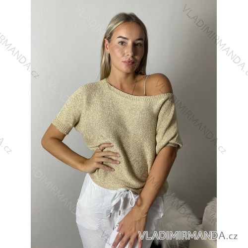 Sveter slabý krátký rukáv dámsky (S/M/L ONE SIZE) TALIANSKA MÓDA IMWGM251397