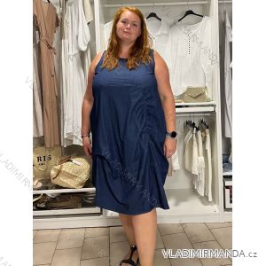 Šaty letní na ramínka dámské nadrozměr (54/56/58 ONE SIZE) ITALSKÁ MÓDA IMSM26000115