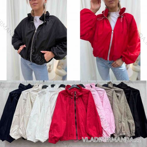 Bunda krátka tenká dlhý rukáv dámska (S/M/L ONE SIZE) TALIANSKA MÓDA IMWGG26003