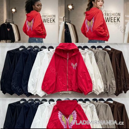 Women's Long Sleeve Bomber Jacket (S/M/L ONE SIZE) ITALIAN FASHION IMWD23470