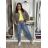 Women's Elegant Oversize Long Sweatpants (S/M/L ONE SIZE) ITALIAN FASHION IMD26070/DUR S / M / L Brown