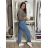 Women's Elegant Oversize Long Sweatpants (S/M/L ONE SIZE) ITALIAN FASHION IMD26070/DUR S / M / L Brown