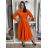 Šaty dlhé košilové 3/4 dlouhý rukáv dámske KONSTANCE  (S/M/L ONE SIZE) TALIANSKA MÓDA IMPDY264885/DUR