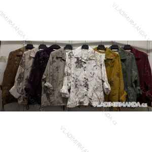 Košile dlouhý rukáv dámská nadrozměr (L/XL/XXL ONE SIZE) ITALSKÁ MÓDA IMC260243
