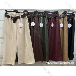 Kalhoty krátké s páskem dámské nadrozměr (L/XL/XXL ONE SIZE) ITALSKÁ MÓDA IMC260245
