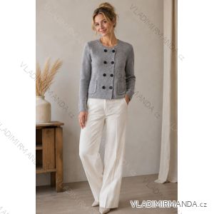 Svetr úpletový s knoflíky dlouhý rukáv dámský (S/M/L ONE SIZE) ITALSKÁ MÓDA IMC260246