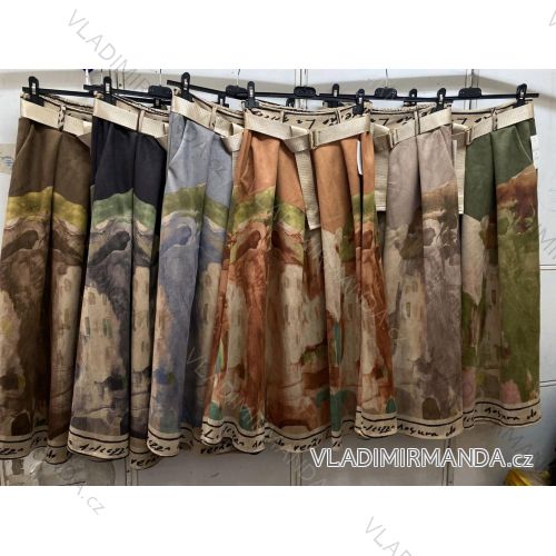 Sukně dlouhá s páskem dámská (L/XL/2XL ONE SIZE) ITALSKÁ MÓDA IMC260249