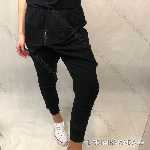 Baggy pants long women (UNI S-M) ITALIAN FASHION IMD20250 S / M black