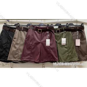 Faux leather shorts with belt (L/XL ONE SIZE) ITALIAN FASHION IMC260279