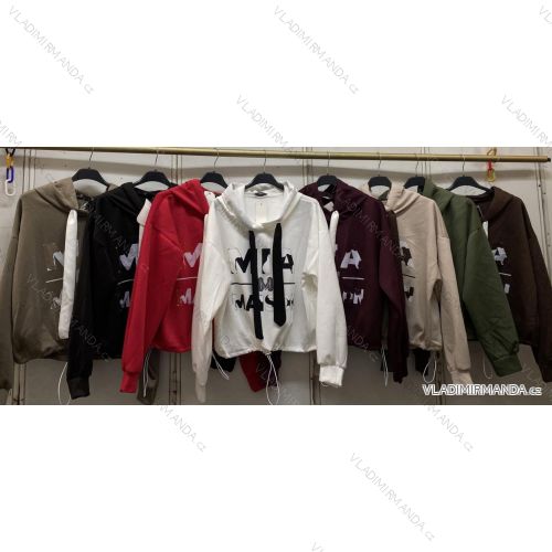 Damen-Langarmhoodie (XL/XXL, Einheitsgröße) ITALIENISCHE MODE IMC260262