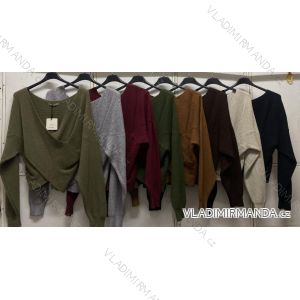 Svetr křížený dlouhý rukáv dámský (L/XL ONE SIZE) ITALSKÁ MÓDA IMC260265