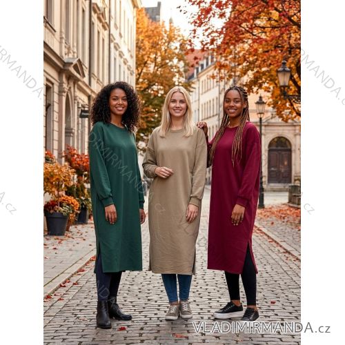 Mikina dlouhá dámská nadrozměr (46/48/50 ONE SIZE) ITALSKÁ MÓDA IM4260303