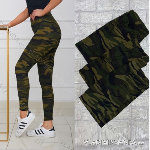 Legíny dlouhé dámské maskáč (M-5XL) SAL SMILING SAL26X-31 L/XL zelená