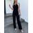 Overal dlhý elegantný bez rukávov dámsky (S/M ONE SIZE) TALIANSKA MÓDA IMWGB24019/DU S / M biela