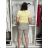 Women's summer stretch shorts (S/M/L) ITALIAN FASHION IMS24006 S / M / L Dark beige