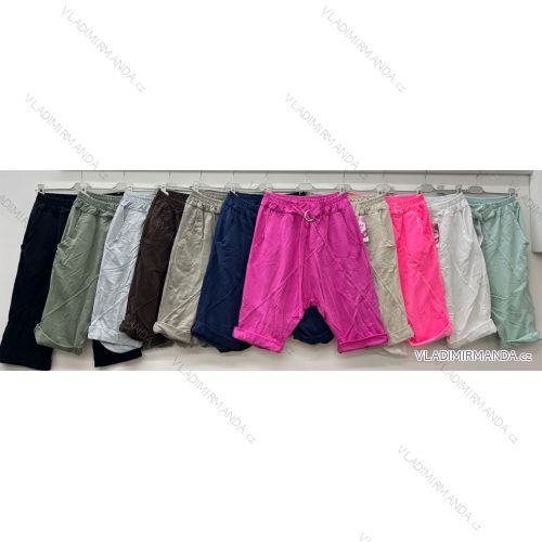 Kraťasy baggy dámske nadrozmer (44/46/48 ONE SIZE) TALIANSKA MÓDA IM425408/DUR 44/46/48 tmavo modrá