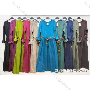 Šaty dlhé elegantné 3/4 dlhý rukáv dámske (S/M/L ONE SIZE) TALIANSKA MÓDA IM426258