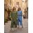 Kleid mit Knöpfen und geknöpften Damen (uni s-m) ITALIAN FASHION IM2203948 46/48/50 blau