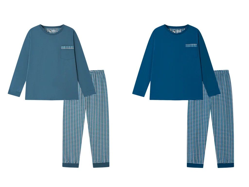 Pyžamo dlouhé dlouhý rukáv pánské nadrozměr (M - 3XL) WOLF S2676C