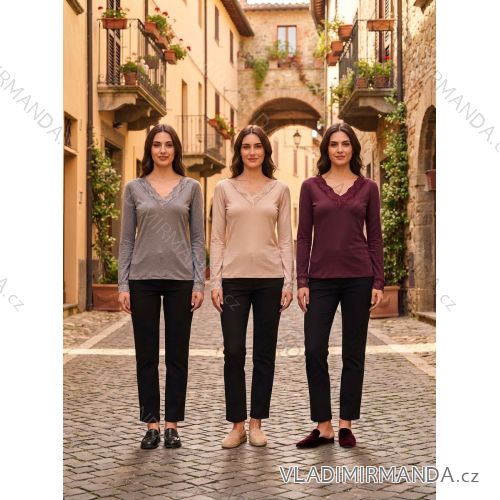 Women's Long Sleeve T-Shirt (S/M ONE SIZE) ITALIAN FASHION IMPDY23HH2321/LS16577