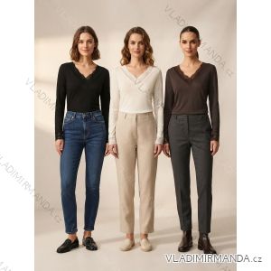 Tričko s krajkou dlouhý rukáv dámské (S/M/L ONE SIZE) ITALSKÁ MÓDA IMPDY2666117/DUR