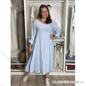 Šaty dlouhý rukáv dámské (S/M/L ONE SIZE) ITALSKÁ MÓDA IMPLO2626A175