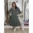 Šaty dlouhý rukáv dámské (S/M/L ONE SIZE) ITALSKÁ MÓDA IMPLO2626A175