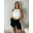 Kraťasy s páskem dámské (S/M/L ONE SIZE) ITALSKÁ MÓDA IMPMNC260005/DUR S/M/L Černá