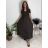 Women's long casual short sleeve dress (XS/S/M ONE SIZE) ITALIAN FASHION IMD2525369 beige XS/S/M