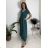 Women's long casual short sleeve dress (XS/S/M ONE SIZE) ITALIAN FASHION IMD2525369 beige XS/S/M