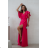 Damen (34-38) POLISH FASHION PMLWD24AMELIA Trägerloses langes Partykleid mit Pailletten růžová fuchsiová 38
