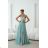 Women's (34-38) POLISH FASHION PMLWD24AMELIA Strapless Sequin Long Party Dress olive green 34