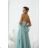 Women's (34-38) POLISH FASHION PMLWD24AMELIA Strapless Sequin Long Party Dress olive green 34