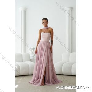 Damen (34-38) POLISH FASHION PMLWD24AMELIA Trägerloses langes Partykleid mit Pailletten