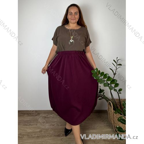 Sukňa masielko dlhá dámska GRECA (48/52/52 ONE SIZE) TALIANSKA MÓDA IM4260316