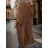 Cardigan dlouhý pletený dlouhý rukáv dámský (M/L/XL ONE SIZE) ITALSKÁ MÓDA IMD24468/DR M/L/XL tmavá hnědá