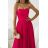 Damen (34-38) POLISH FASHION PMLWD24AMELIA Trägerloses langes Partykleid mit Pailletten růžová fuchsiová 38